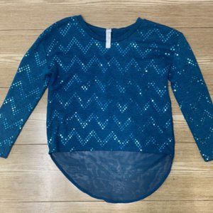 Girls Sparkle Blouse Long Sleeve